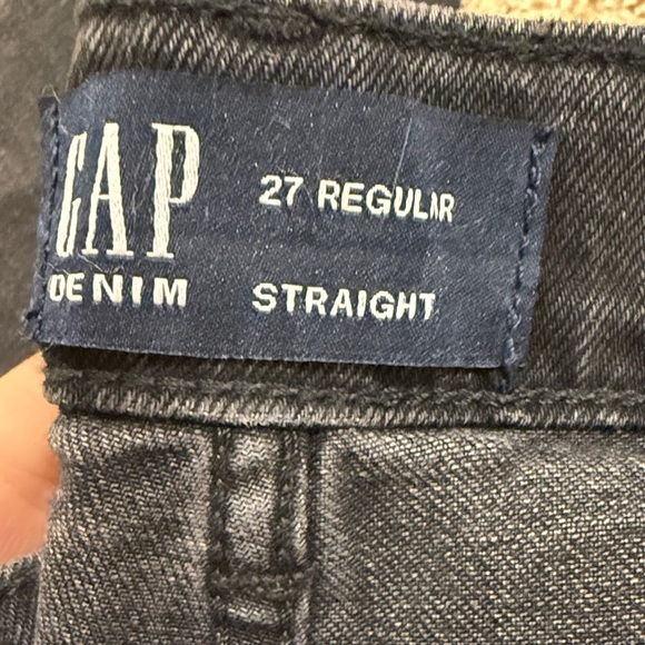 GAP Black Straight Leg Raw Hem Women Jeans - Picture 3 of 6